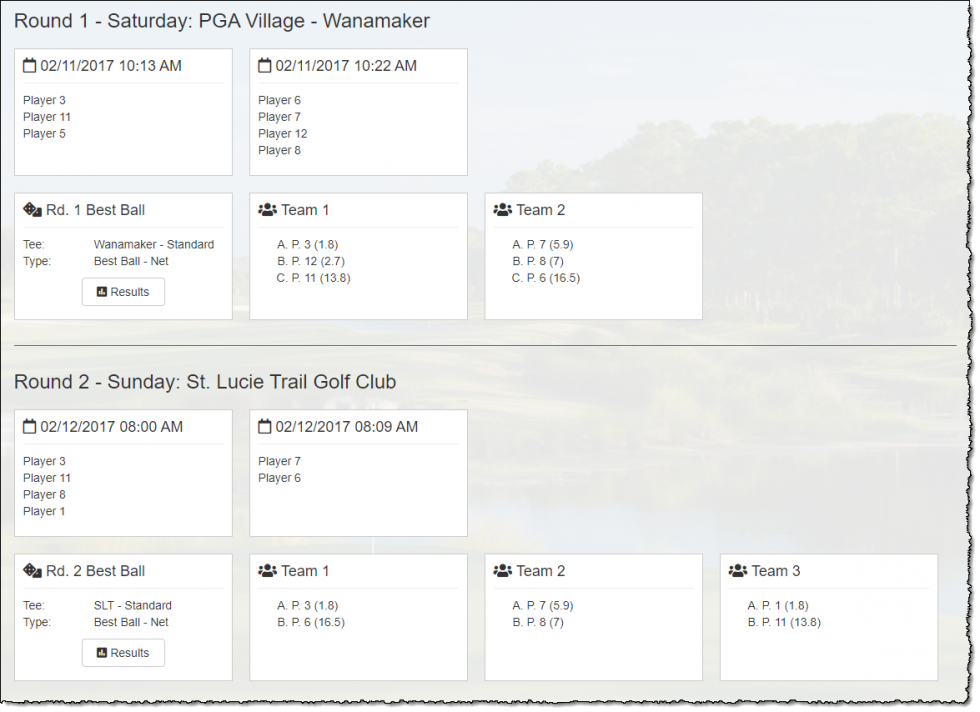 Tee Sheets Flyer Golf